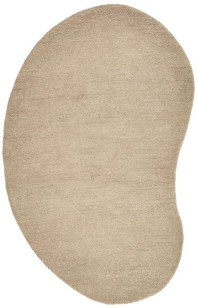 THEKO Wollteppich Gabbeh Uni, Handweb Teppich, meliert, reine Wolle, handgewebt, oval, Höhe: 15 mm, Schlafzimmer, Wohnzimmer, Esszimmer, auch als Läufer, eckig oder rund