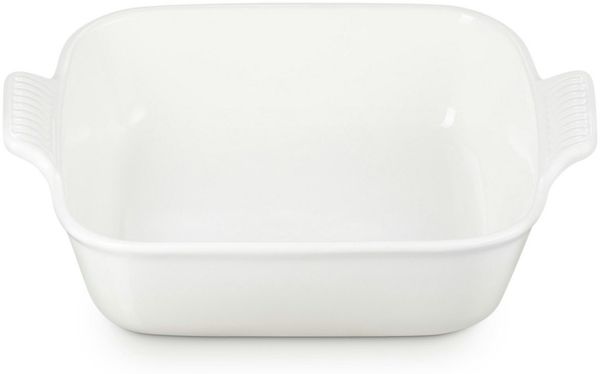 LE CREUSET Auflaufform Auflaufform Tradition quadratisch meringue 23cm, Steinzeug