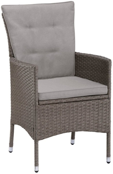 KONIFERA Garten-Essgruppe Mailand, (Set, 19-tlg, 6x Sessel, 1xTisch 150x80 cm, inkl. Auflagen, Polyrattan), Tischplatte aus Sicherheitsglas, Staufläche unter dem Tisch Bild 2