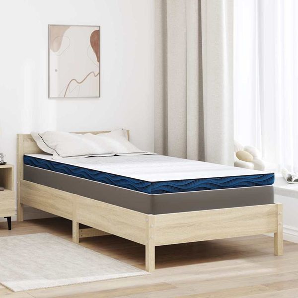 vidaXL Matratzenauflage, Jacquard-Stoff weiß, Höhe 8 cm, 90x200 cm