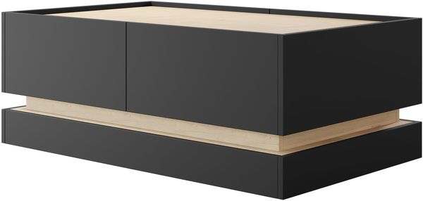 Couchtisch Zarpant L97 4K (Farbe: Schwarz / Eiche Cremona)