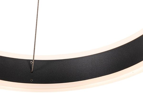 Qazqa Pendelleuchte Lyani, LED fest integriert, (nicht austauschbare) LED, Schwarz, Design, Aluminium, 3-flammig