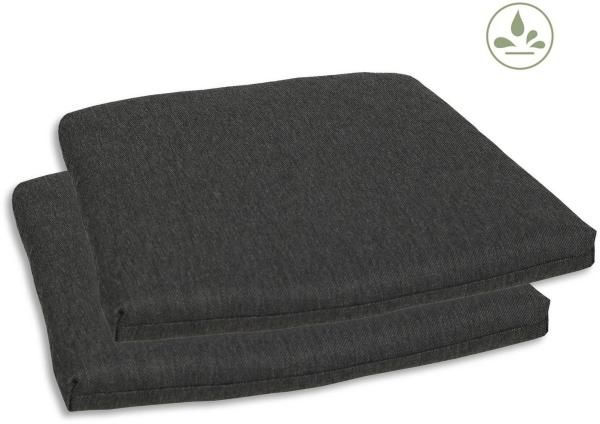 GO-DE Sitzkissen Selina, TOPSELLER!, 2er Set, 40x5x45 cm, wasserabweisend