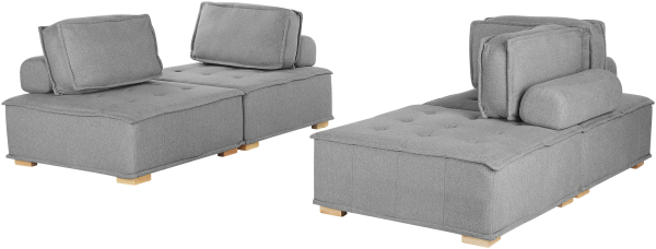 Sofa Set grau 4-Sitzer TIBRO