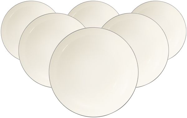 Seltmann Weiden Savona Suppenteller ø 21,5 cm Grey Line 6er Set
