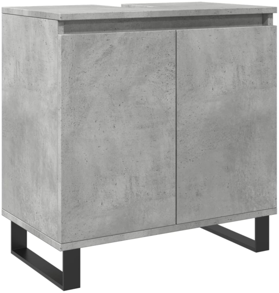 Badschrank Betongrau 58 x 33 x 60 cm Holzwerkstoff
