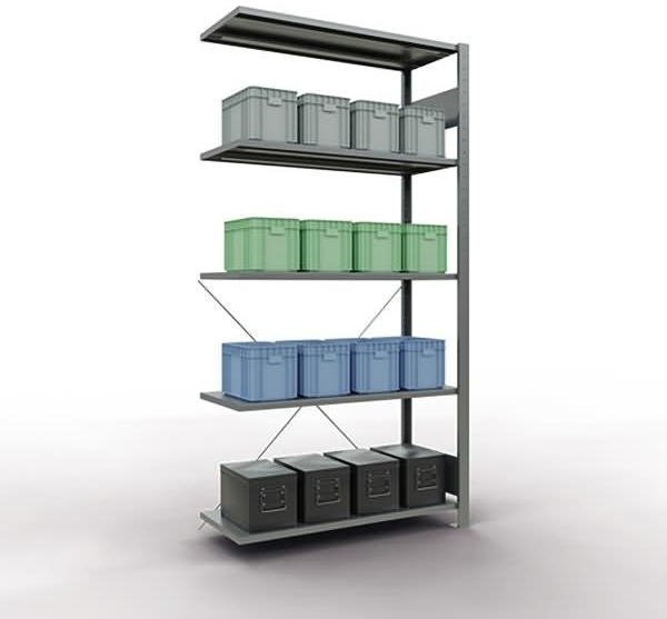 Schulte Regal MULTIplus150 12745 Anbau 2.000x1.000x400mm 5 Böden verzi