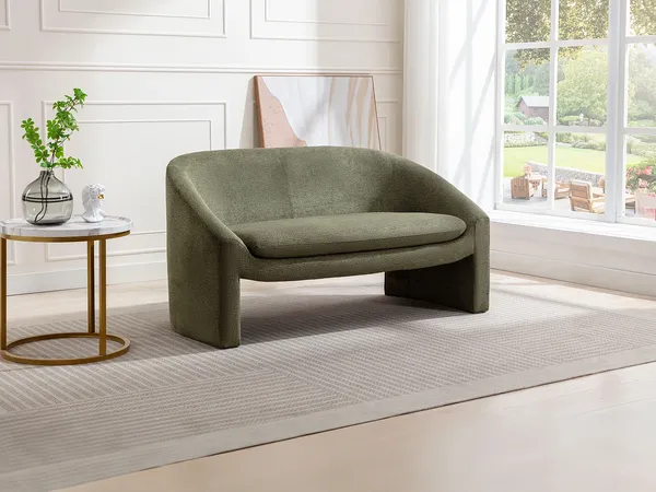 Vente-unique - OSSANA Sofa Stoff Grün - B 74 cm x H 74 cm x L 137 cm