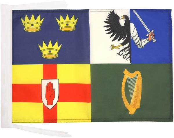 AZ FLAG - Flagge Irland 4 Provinzen - 45x30 cm Mit Kordel - Irische Fahne 30x45 Cm - Flaggen