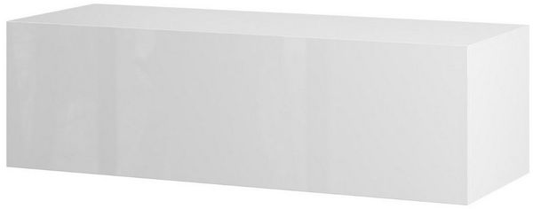 Planetmöbel TV Board 100 cm Weiß, TV Schrank mit 1 Klappe als Stauraum, Lowboard hängend oder stehend, Sideboard Wohnzimmer