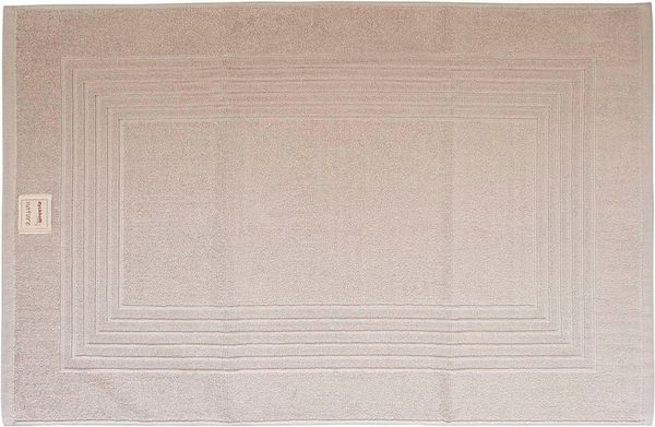 Dyckhoff Badematte 3 Badvorleger NATURE 50x80cm - stein, Waschtemperatur bis 60 °C, Trockner geeignet, Baumwolle, quadratisch