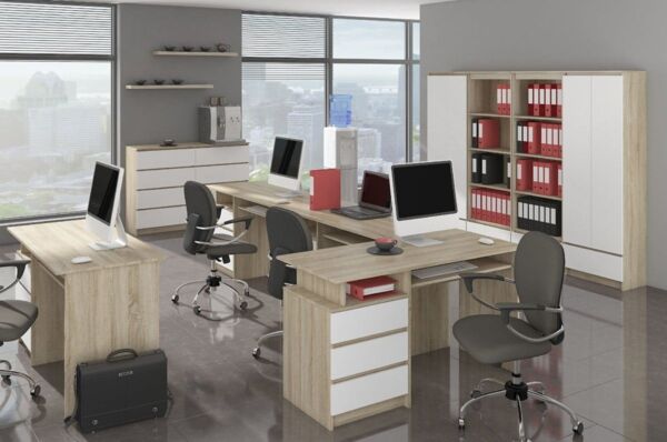 Raumhirsch Furniture Kommode mit 6 Schubladen 138 cm breit Holz Schrank, Highboard / Kommode 138 cm, Sideboard Organizer für jeden Raum