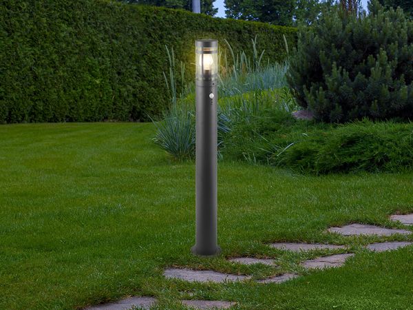 Wegeleuchte PALOMA mit Bewegungsmelder in Anthrazit, Höhe 100cm