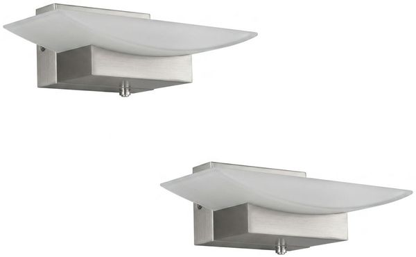 2er SET LED Wandleuchten Silber mit Schalter, dimmbar & CCT, Breite 20cm Bild 2