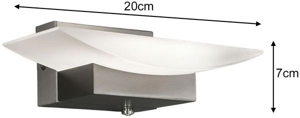 2er SET LED Wandleuchten Silber mit Schalter, dimmbar & CCT, Breite 20cm Bild 4