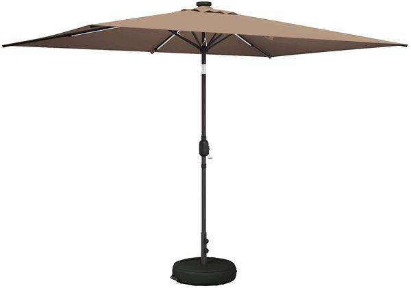 vidaXL Garten Sonnenschirm mit LED-Lichtern 200x300 cm Polyester 42036241