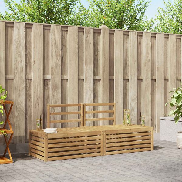 vidaXL Outdoor-Sofagarnitur 3 Stück Weiß 182,5 x 63 x 73 cm 3392454