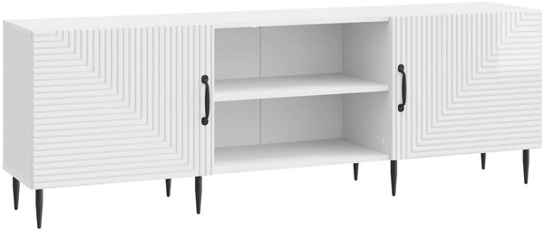 vidaXL TV-Schränk Hochglanz Weiß 150 x 31 x 50 cm Holzwerkstoff 894919