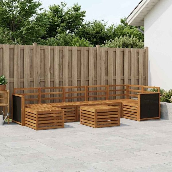 vidaXL Outdoor-Sofagarnitur 7 pcs Natur Massivholz Akazie 3384640