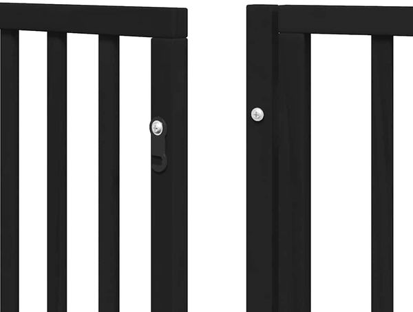 vidaXL 15-tlg. Hundetor mit Tür Faltbar Schwarz 750 cm Pappelholz 3155546 Bild 9
