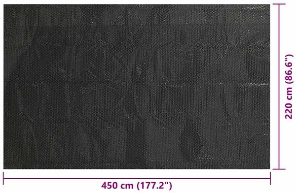 vidaXL Poolabdeckung Schwarz 450x220 cm PE 92164 Bild 6