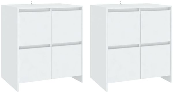 vidaXL Sideboards 2 Stk. Weiß 70x41x75 cm Holzwerkstoff 3098089 Bild 2