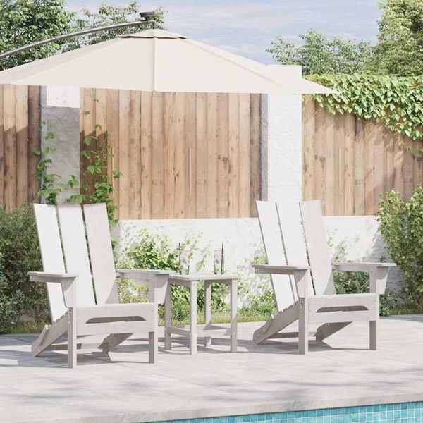 vidaXL Gartenstuhl 2 pcs Weiß 80,5 x 74,5 x 92 cm Polyethylen 3335818