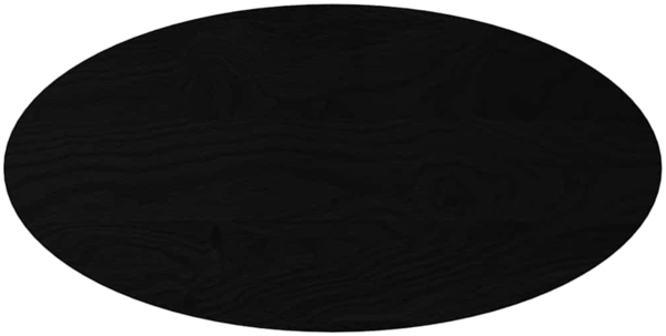 vidaXL Tischplatte Dunkelbraun 100x50x2 cm Massivholz Eiche Oval 4009054