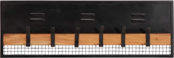 vidaXL Wandgarderobe 90x11x30 cm Massivholz Mango 373602