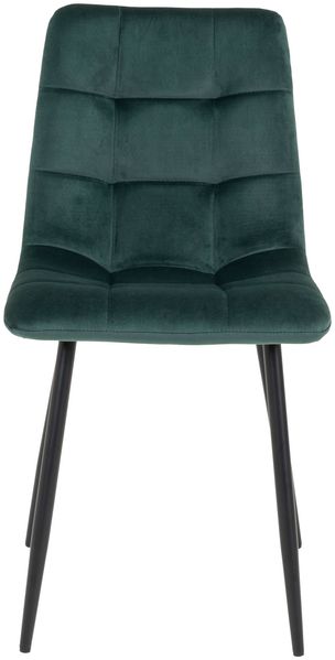 Polsterstuhl >Middelfart< (2er-Set) in Dunkelgrün, Velour - 44x86x55cm (BxHxT) Bild 3