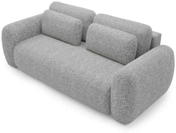 Sofa 3-Sitzer mit Schlaffunktion GASTON in Stoff Puente Grau Bild 2