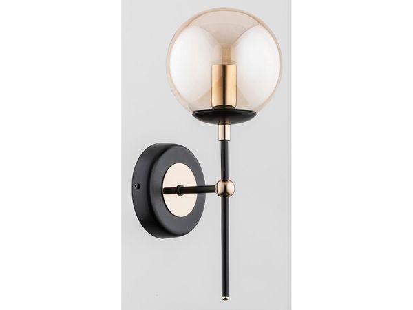Wandleuchte Alfa Itoris 1-flammig schwarz/gold 28360 Alfa