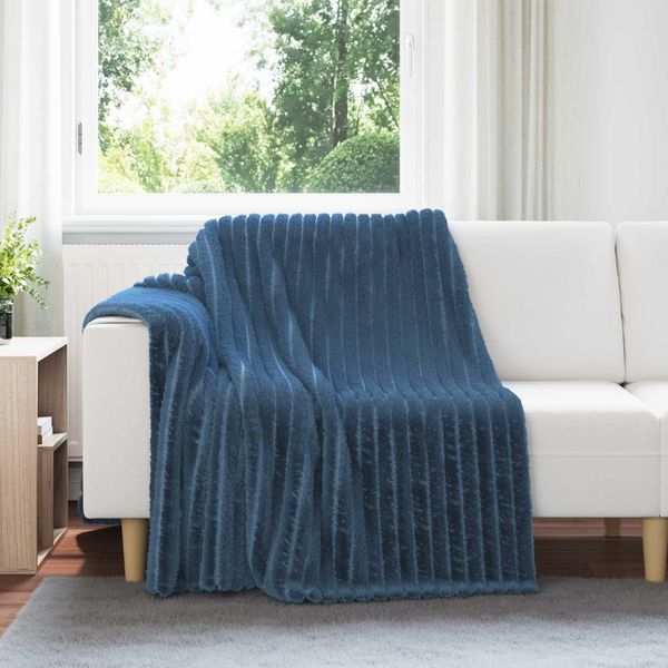 vidaXL Überwurfdecke Marineblau 200 x 150 cm Fleece 42016838