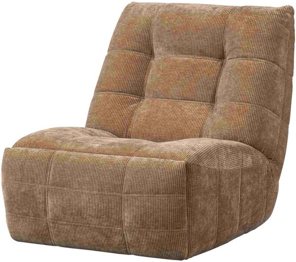 Sessel Cord Hellbraun, moderner Relaxsessel mit Motorfunktion, gepolstert, komfortabel, Woood