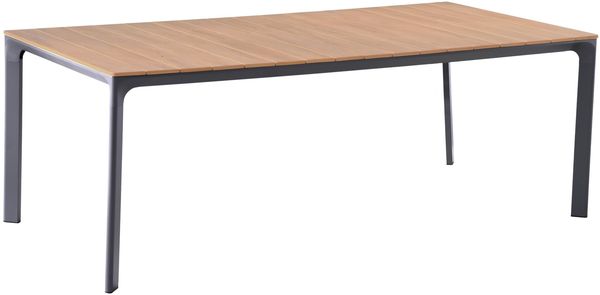 Gartentisch KUNO - Kunststoff, Braun, 208x100x74cm | Terrassentisch Wetterfest Outdoor Tisch