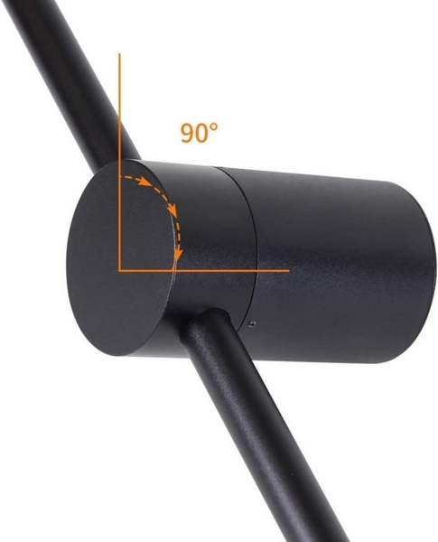 Nettlife LED Wandleuchte Schwarz innen 2ER 60CM 3000K Modern Wandlampe Indirekt Wandbeleuchtung, Schwenkbar 90°, LED fest integriert, Warmweiß, für Wohnzimmer Schlafzimmer Flur Treppenhaus Bett Küche Bild 3