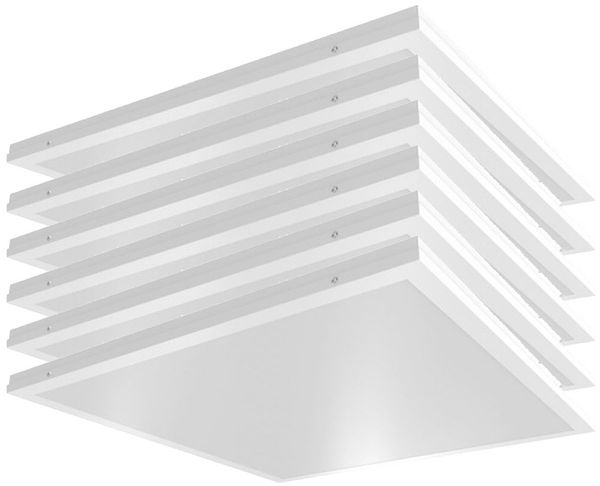 6er LED Einbau Panel, 36 Watt, 4320 Lumen, kaltweiß, 59,5x59,5 cm