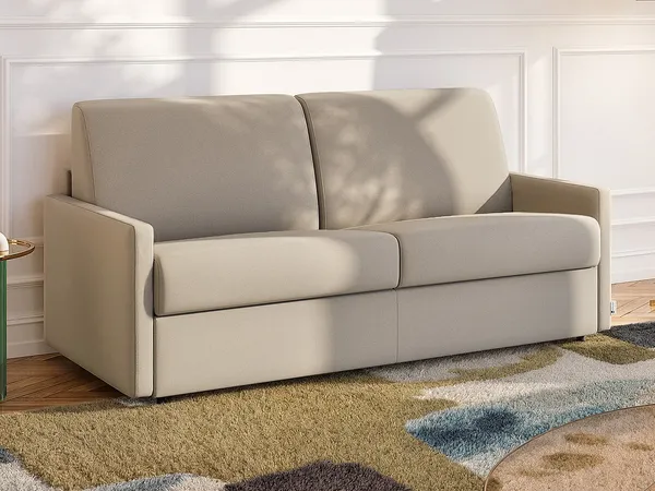 Vente-unique - CALIFE Sofa Stoff Beige - B 223 cm94 cm x H 85 cm x L 190 cm