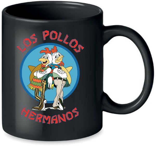 Blondie & Brownie Tasse Hermanos Patch Stick Los Polos Fring Walter in Schwarz und Weiß, Keramik, Spühlmaschinenfest