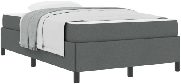 vidaXL Boxspringbett Dunkelgrau 120 x 190 cm Stoff 3398844 Bild 2