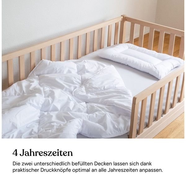 Ehrenkind Steppbett + Kopfkissen Kinder-Steppbetten-Set in verschiedenen Ausführungen, Decke + Kissen, Bezug: Baby-Set