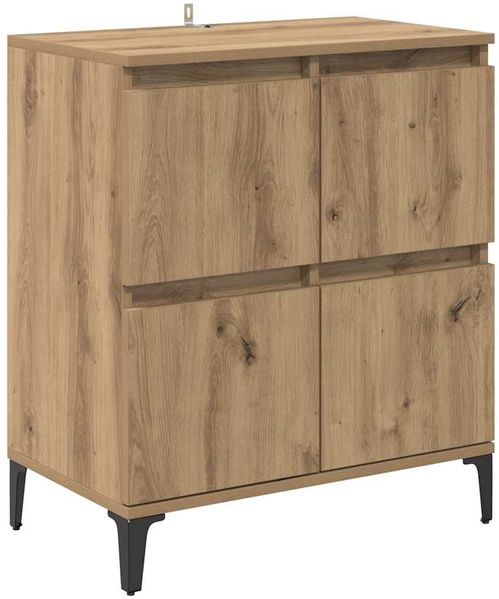 Sideboard, Kommode Artisan-Eiche 60 x 35 x 70 cm Verbundholz und Eisen j1040p