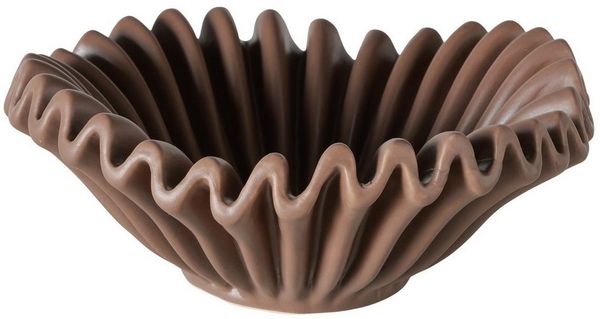 BOLTZE GRUPPE GmbH Schale Boltze, Orelia Keramik Schale Dunkelbraun, 24 cm, 2085711, (1-tlg)