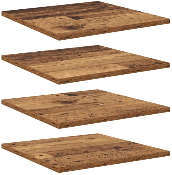 vidaXL Regalbrett 4 pcs Braun 40 x 40 x 1,5 cm Holzwerkstoff 875048
