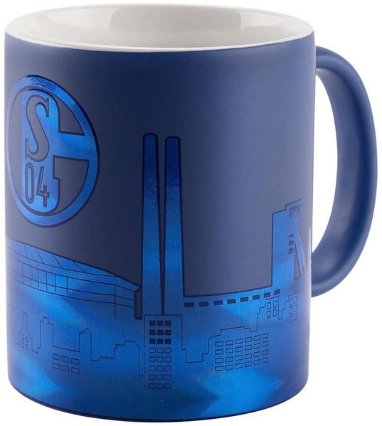 FC Schalke 04 Tasse Kaffeebecher Skyline Ton-in-Ton, Schalke Tasse, 1-tlg, Steinzeug