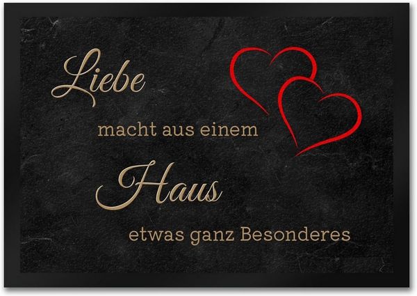 speecheese Fußmatte Liebe macht aus einem Haus etwas ganz Besonderes Fußmatte in 35x50 cm
