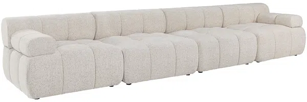 Vente-unique - FACIVIL Sofa Stoff Beige - B 94 cm x H 70 cm x L 376 cm