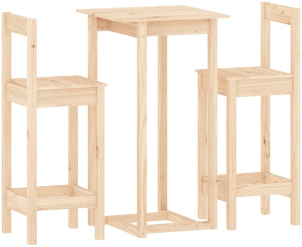 3-tlg. Bar-Set Massivholz Kiefer [3124732]