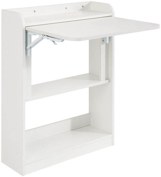 SoBuy FWT92-W Schreibtisch, Spanplatte, Melamin, Weiß, 61 x 82 x 37 cm