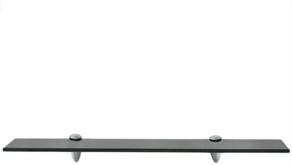vidaXL Schwebendes Regal, Glas schwarz, 0,8 x 20 x 60 cm Bild 2
